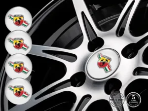 Fiat Abarth Dome Decals Style Custom Wheel Badges
